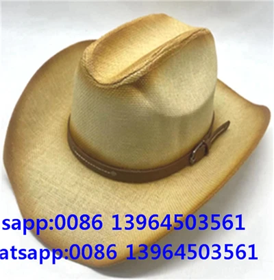 Chapeau Fedora en paille pour homme avec pare-soleil