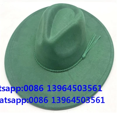 Chapeau Fedora vert fantaisie avec protection solaire