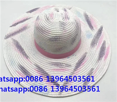 Paper tressé pliable de soleil capuchon de paille de paille