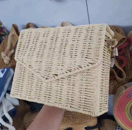 Sac de plage Lady en rotin naturel