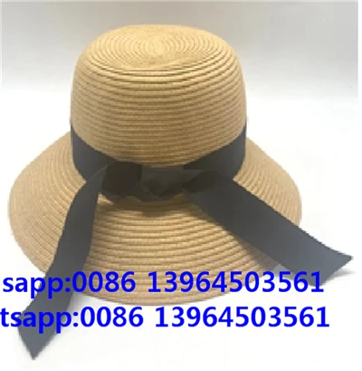 Chapeau de paille avec décoration d'arc chapeau féminin