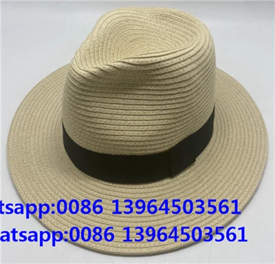 Chapeau haut de forme Fedora en paille de papier décontracté et avare