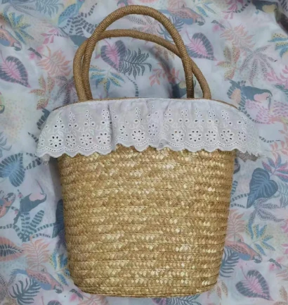 Petit sac à main femme en blé naturel