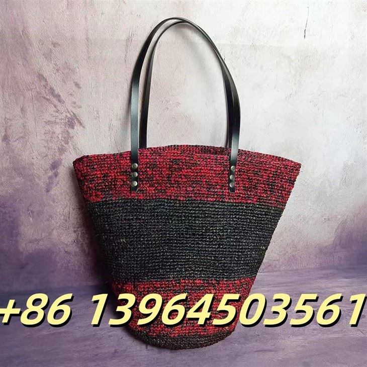 Sac d'été de la plage d'épaule Raffia
