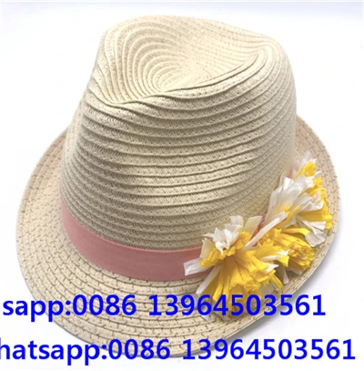 Chapeau respirant fait main pour fille et enfant avec fleur