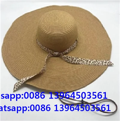 Nouveau chapeau de soleil à bord tendance pour femme avec corde coupe-vent