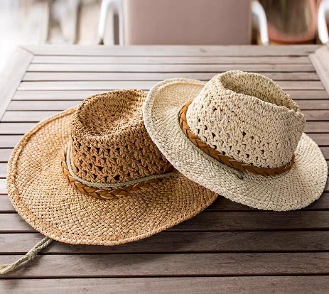 Chapeaux de plage de dames tissées en papier