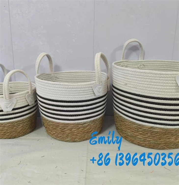 Paniers de bacs décoratifs naturels