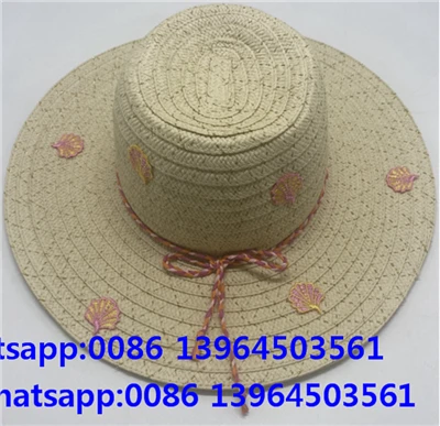 Grand chapeau de soleil pour femme brodé à la main
