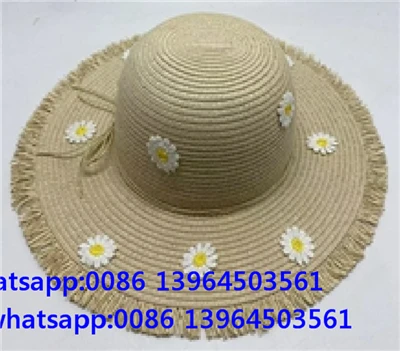 Chapeau de paille fleuri Tassal pour bébé fille pour l'été