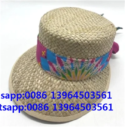 Chapeau de jardinage en paille tissée naturelle pour femme
