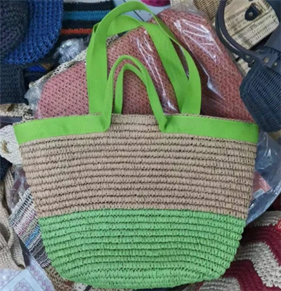 Ruban de coton Double manipuler un grand sac de paille