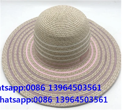 Chapeau de soleil à large bord multicolore résistant aux UV