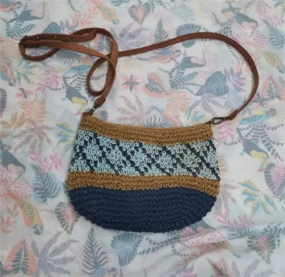Sac à bandoulière en papier au crochet pour femmes
