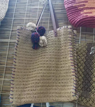 Sac fourre-tout d'été en papier au crochet pour dame