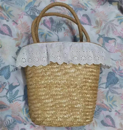 Petit sac à main femme en blé naturel