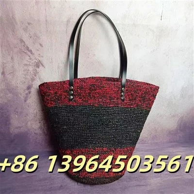 Sac d'été de la plage d'épaule Raffia