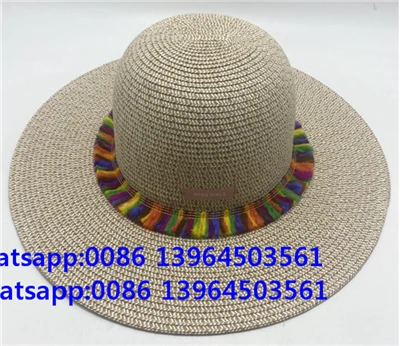 Chapeau de soleil en paille creux fait main pour hommes