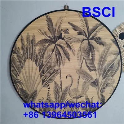 Art mural en paille naturelle