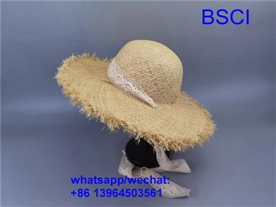 Chapeau de plage en papier de paille