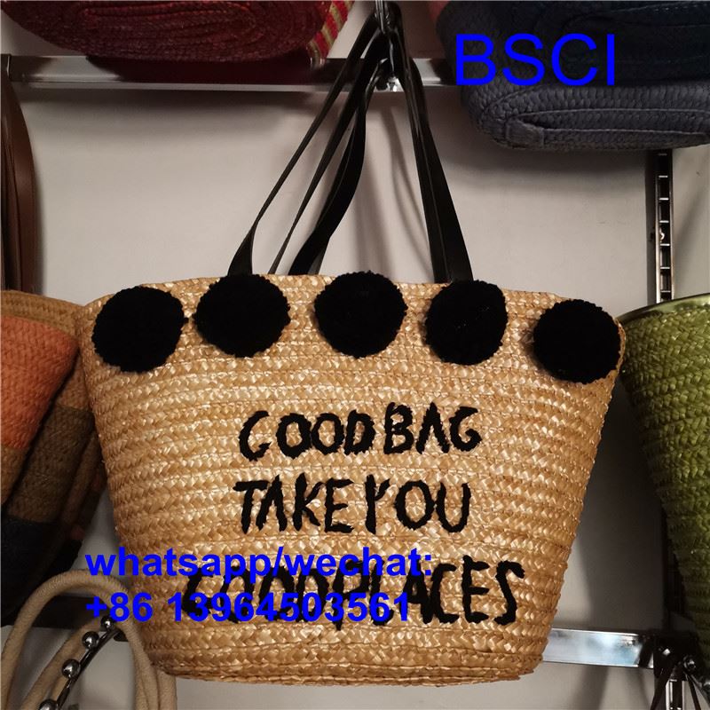 Sac en Paille Brodé